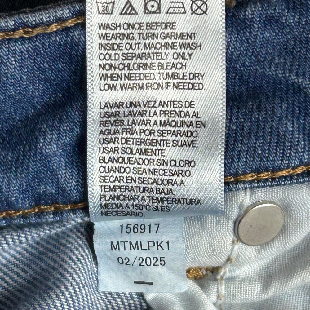 Aeropostale Womens High Rise Wide Leg Jeans Blue Medium Wash Cotton Size 12 - Picture 9 of 9